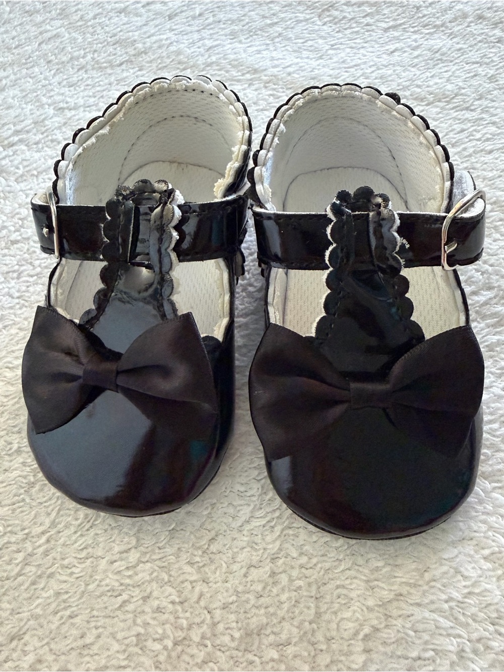Baby Phat Black Patent Bow Toddler Mary Janes Size 6-12M